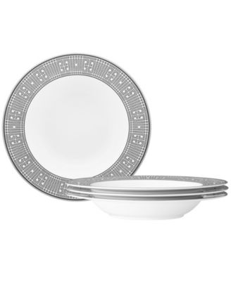 Набор суповых мисок Noritake Infinity Graphite из 4 предметов, 12 унций, на 4 персоны