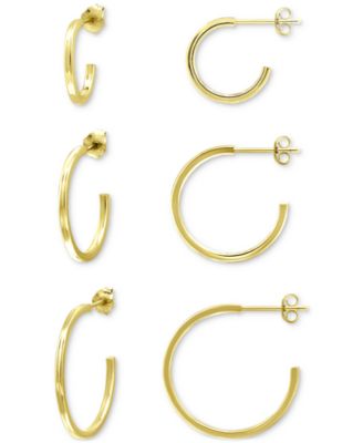 Giani Bernini, 3 шт. Набор сережек-колец с градуировкой, созданных для Macy's