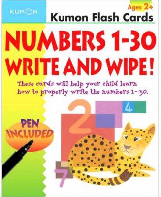 Номера 1-30 Write Wipe от издательства Kumon Publishing