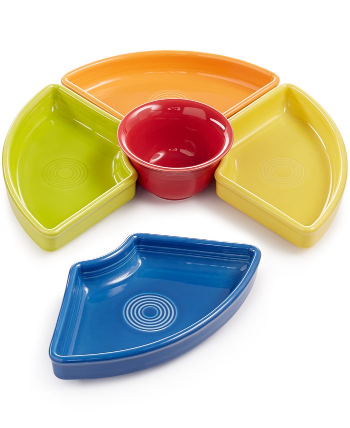 Fiesta Mixed Bright Colors 5Piece Entertaining Set & Reviews
