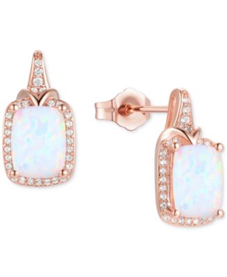 Серьги Macy's с аметистом в позолоченном серебре 14k, синие
