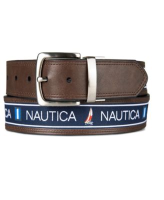 Мужской реверсивный пояс с флагом Nautica