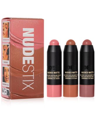 NUDESTIX, 3 шт. Мини-набор румян Sunkissed Blush & Bronze для обнаженной кожи, белый