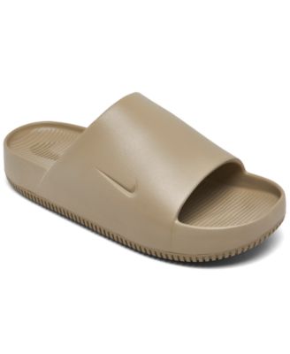 Мужские сандалии Nike Calm Slide от Finish Line коричнево-бежевого цвета