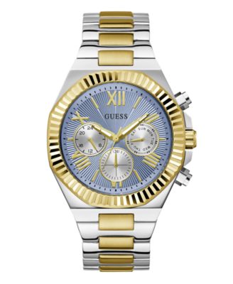 Мужские аналоговые двухцветные часы GUESS из 100% стали, 44 мм