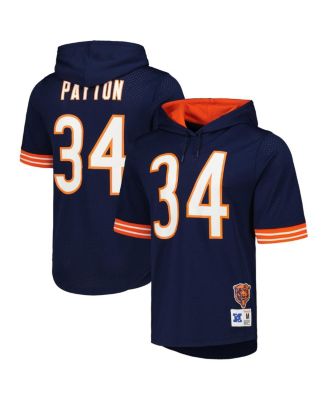 Мужская сетчатая футболка с капюшоном Mitchell & Ness Walter Payton Navy Chicago Bears с именем и номером вышедшего на пенсию игрока