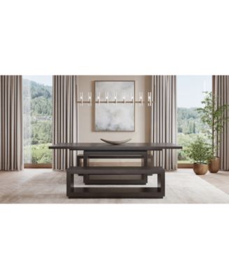 Обеденный гарнитур Tivie из 3 предметов (прямоугольный стол + 2 скамейки), созданный для Macy's