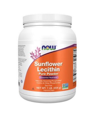 Чистый порошок подсолнечного лецитина Now Foods, 1 фунт, без цвета