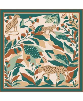 Джесси Чжао Нью-Йоркский двусторонний шелковый шарф из Зеленой Страны Чудес