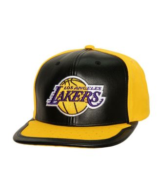Мужская бейсболка Mitchell & Ness Black, Gold Los Angeles Lakers Day One Snapback