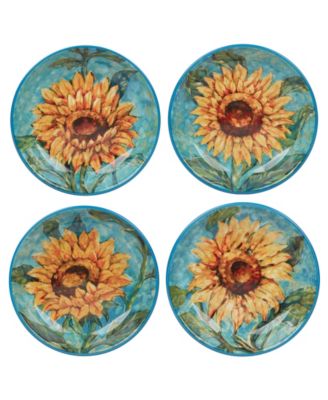 Сертифицированные международные суповые миски Golden Sunflowers, набор из 4-х чашек