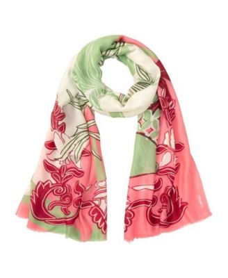 Шарф Olsen с принтом тропических джунглей и отделкой по краям с потертостями