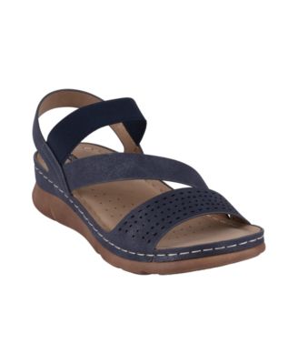 GC Shoes Женские сандалии на плоской подошве Grange с перфорацией и эластичными ремешками 11690₽