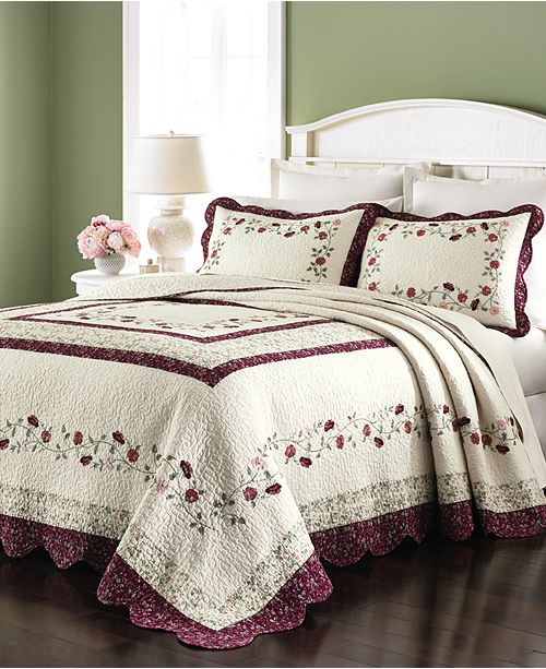 Martha Stewart Collection Prairie House Bedspread And Sham Collection Created For Macy S Reviews Quilts Bedspreads Bed Bath Macy S