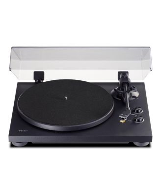 Беспроводной проигрыватель TEAC TN-280BT-A3 с ременным приводом, Bluetooth, встроенным аудиоусилителем и предустановленным картриджем Audio-Technica MM черного цвета