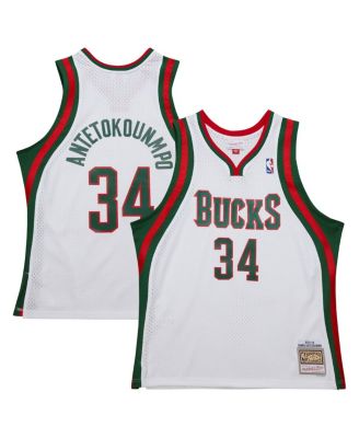 Мужская майка Mitchell & Ness от Giannis Antetokounmpo White Milwaukee Bucks 2013/14, классическая футболка Swingman из твердой древесины.