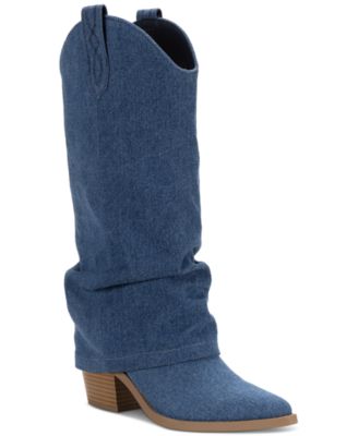 Женские сапоги до колена в западном стиле с манжетами Bryynn, созданные специально для Macys, от Sun Stone.