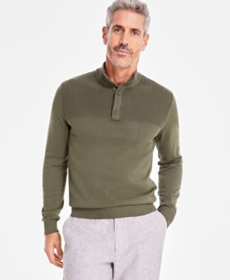 Мужской свитер с имитацией шеи на пуговицах Club Room созданный для Macys 4590₽