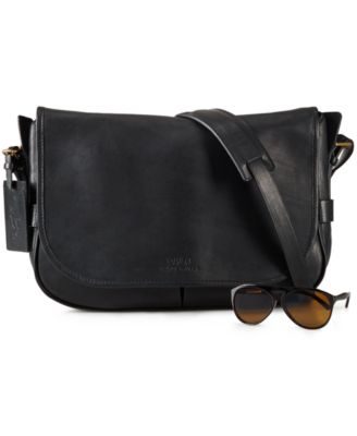 Polo Ralph Lauren Leather Messenger Bag 