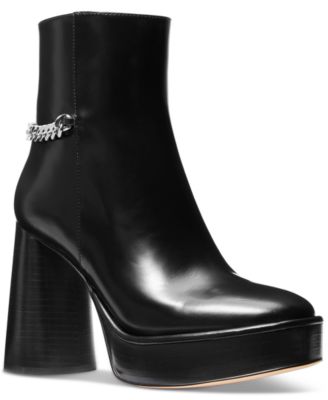 Черные ботильоны на платформе и высоком каблуке с цепочкой Michael Kors MICHAEL Womens Carlisle 51190₽