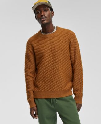 Модный мужской свитер свободного кроя с диагональной текстурой созданный для Macys 13890₽