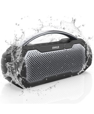 Портативный Беспроводной потоковый динамик Bluetooth Pyle с функцией TWS и микрофоном серого цвета