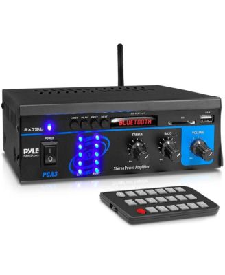 Мощный акустический усилитель Pyle Stereo с разъемами USB, SD, Bluetooth и FM, 150 Вт, черный