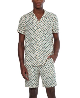 Мужская походная рубашка SCOTCH - SODA обычного покроя с географическим принтом на пуговицах 23690₽