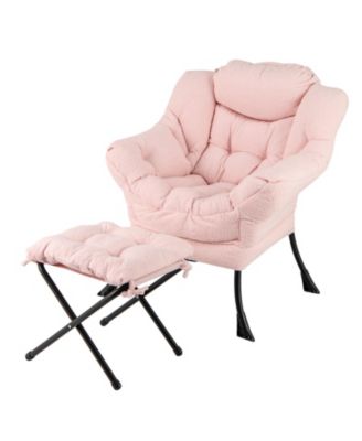 Современное акцентное кресло GOUUN с откидной подставкой для ног и подушкой для головы