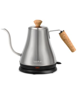 Электрический чайник Bodum Melior из нержавеющей стали, 27 унций Чайник с гусиной шеей