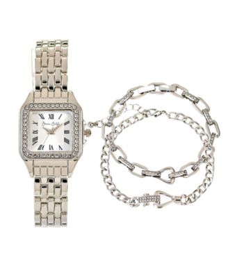 Женские аналоговые часы Jessica Carlyle из серебристого металлического сплава, 26 мм