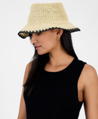 Вязаная крючком шляпа-панама INC International Concepts с отделкой в виде стежка эксклюзивно в Macys 11690₽