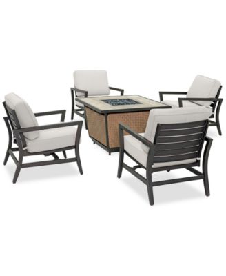 Astaire Outdoor, 5 предметов Набор для общения (1 место для костра и 4 кресла-качалки), созданный для Macy's