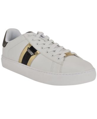 Модные кроссовки GUESS Bertell с круглым носком на шнуровке, белые