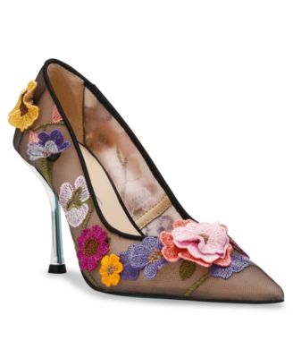 Бетси Джонсон Aimey Цветочный Аппликация Сетки Котенок Каблук Насосы 27090₽