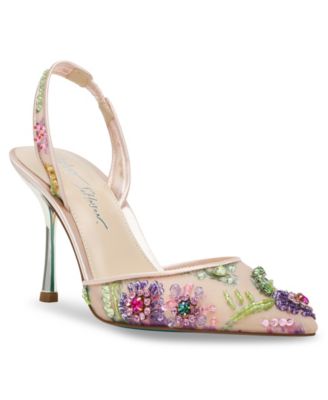 Украшенные драгоценными камнями сетчатые туфли-лодочки Betsey Johnson Velma на плоской подошве