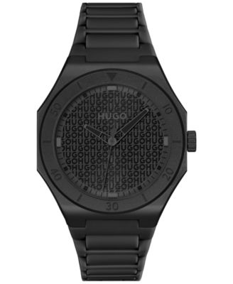 Мужские кварцевые часы Hugo Boss Grail Light из черного силикона, 42 мм