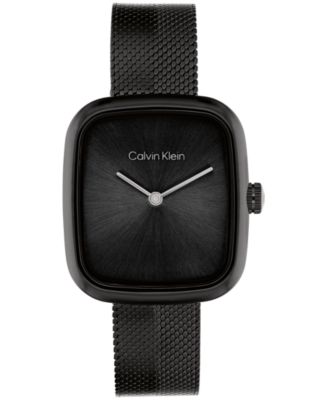 Женские часы-браслет Calvin Klein Adore с ионным покрытием из черной стальной сетки, 30 мм