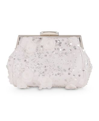 Женский клатч из тюля и атласа с вышивкой и бисером Jewel Badgley Mischka Womans Bea 17890₽