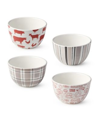 Сертифицированные международные винтажные фермерские вазочки для мороженого, набор из 4 штук