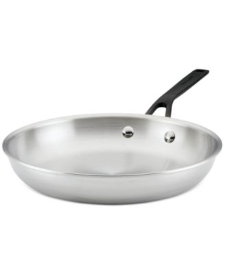 Открытая 10-дюймовая сковорода KitchenAid с 5-слойным покрытием из нержавеющей стали