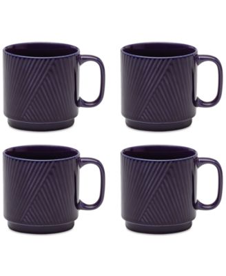 Кружки с текстурой Lenox Modulus, набор из 4 кружек