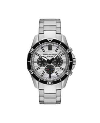 Мужские кварцевые часы с хронографом A|X Armani Exchange, серебристые, из нержавеющей стали, 44 мм