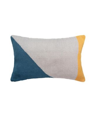 Акцентная подушка из хлопчатобумажной смеси Rory Blue Sand & Gold 14" x 22 "