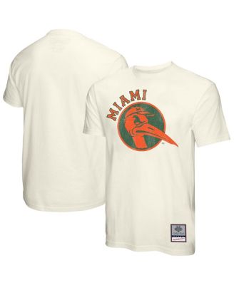 Мужская кремовая футболка в винтажном стиле Miami Hurricanes от Mitchell & Ness
