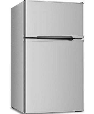 Мини-холодильник Zafro объемом 3,2 кубических фута с морозильной камерой — Двойная дверца, регулируемые съемные полки — Идеально подходит для подвала, квартиры, общежития или офиса