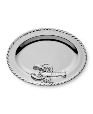 Сертифицированное международное посеребренное овальное блюдо для омаров