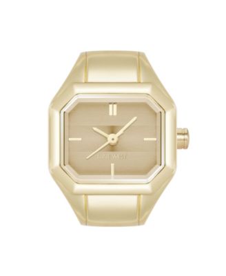 Женские кварцевые часы Nine West с кольцом из коричневого и золотистого металлических сплавов, 22 мм