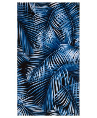 Пляжное полотенце из хлопка Nicole Miller Palm Azul, 68 x 36 дюймов
