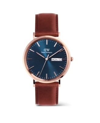 Мужские аналоговые часы Daniel Wellington из коричневой кожи, 40 мм, коричневые